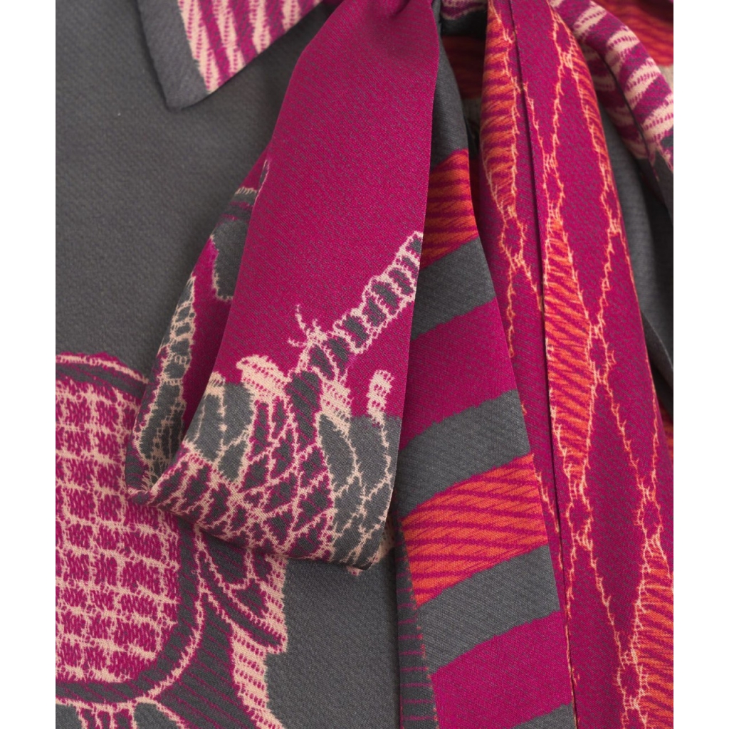 Camicia con colletto fiocco pink