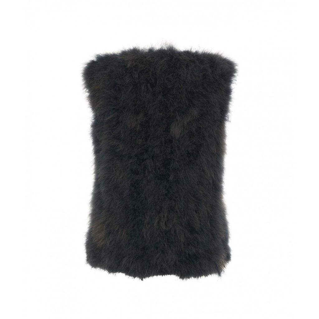 Gilet in pelliccia grigio