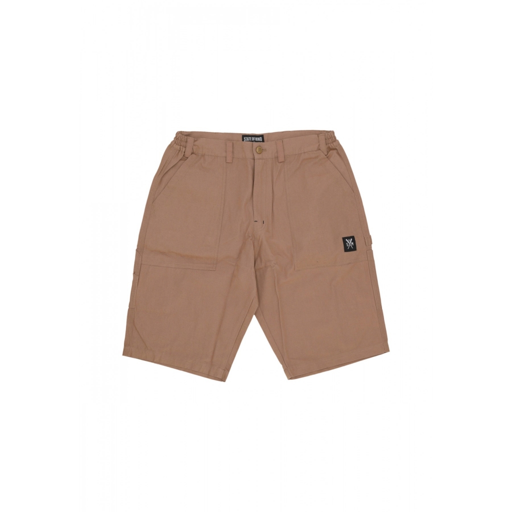 pantalone corto uomo worker shorts BROWN