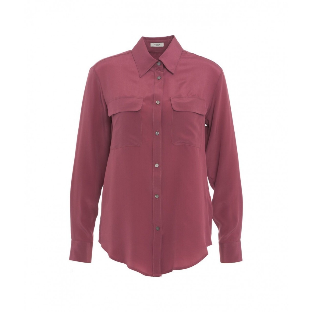 Camicia in seta rosa antico