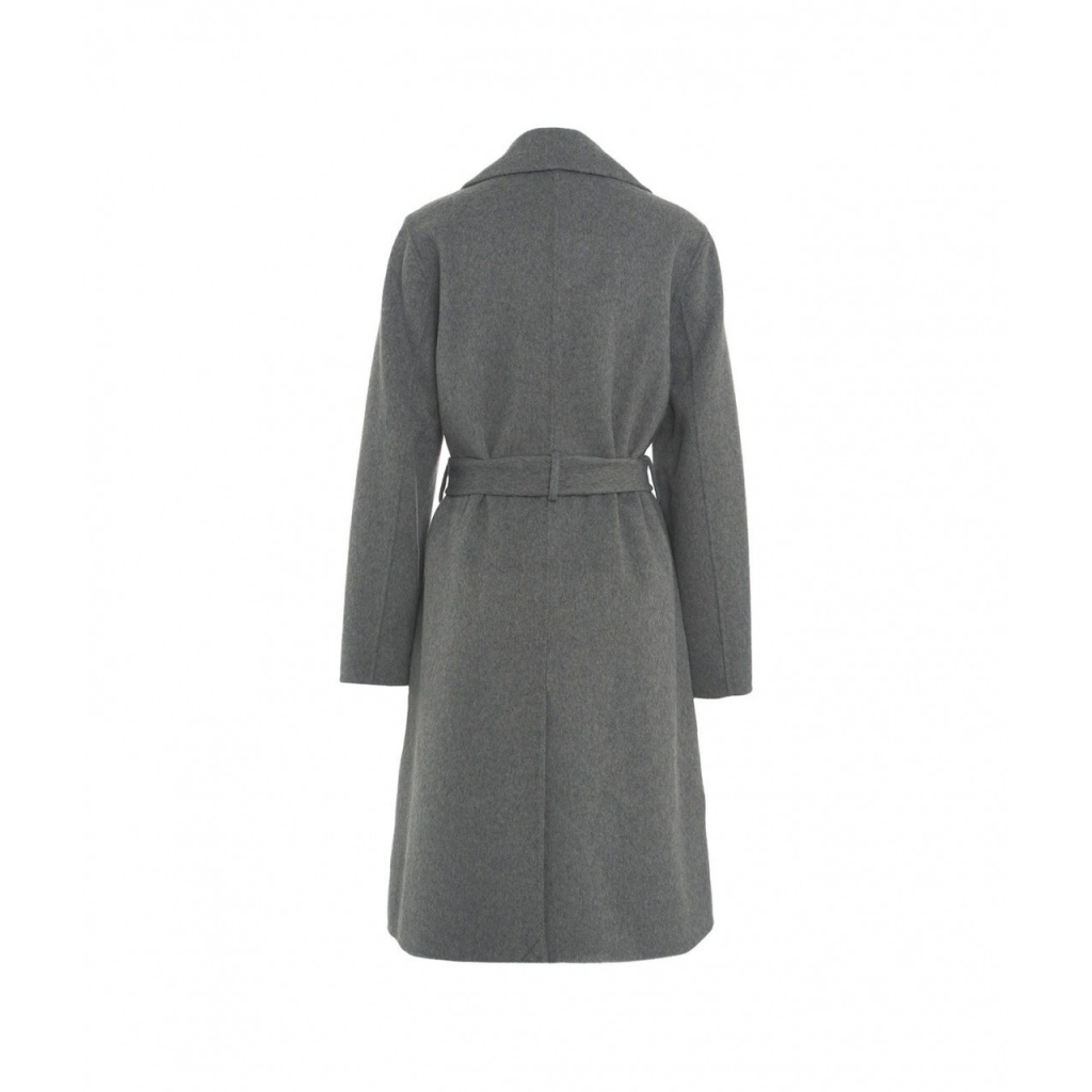 Cappotto in lana pressata grigio
