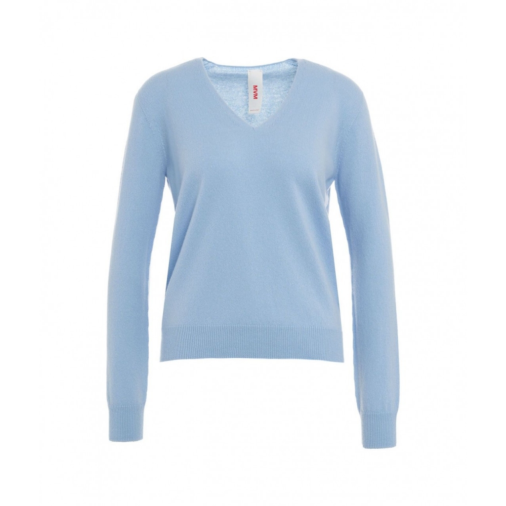Maglione in cashmere azzurro