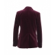 Blazer doppiopetto in velluto bordeaux