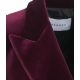 Blazer doppiopetto in velluto bordeaux