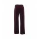 Pantaloni in velluto bordeaux