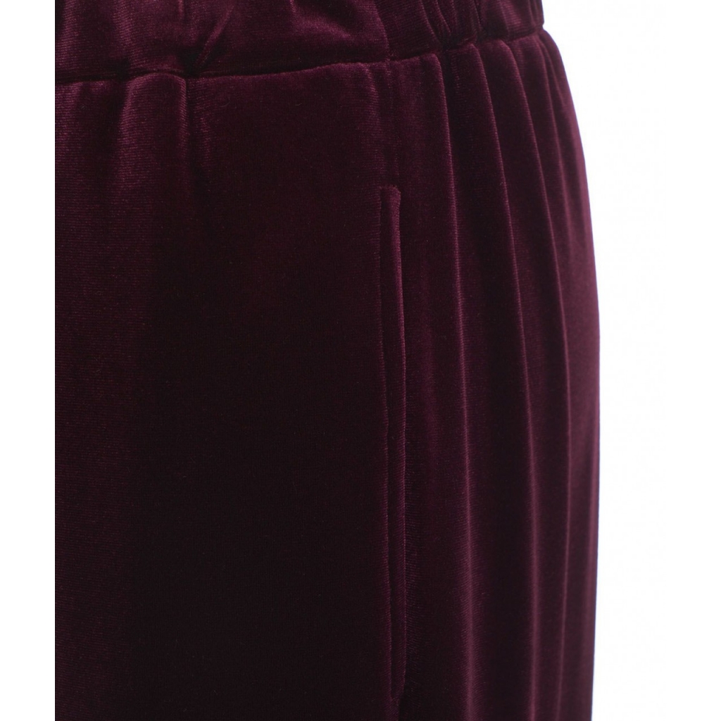 Pantaloni in velluto bordeaux