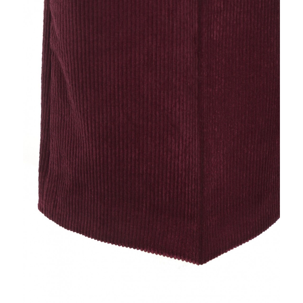 Pantaloni svasati King in velluto a coste bordeaux