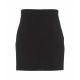 Minigonna in crpe stretch nero