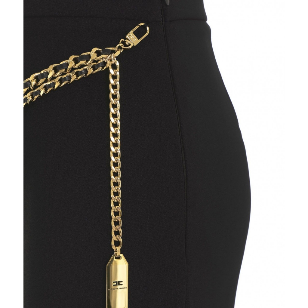 Minigonna in crpe stretch nero