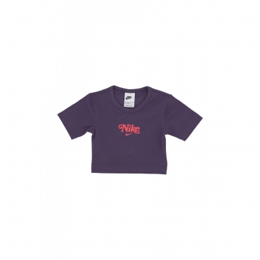 maglietta corta ragazza sportswear trend baby tee DARK RAISIN