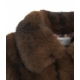 Giacca in eco pelliccia marrone