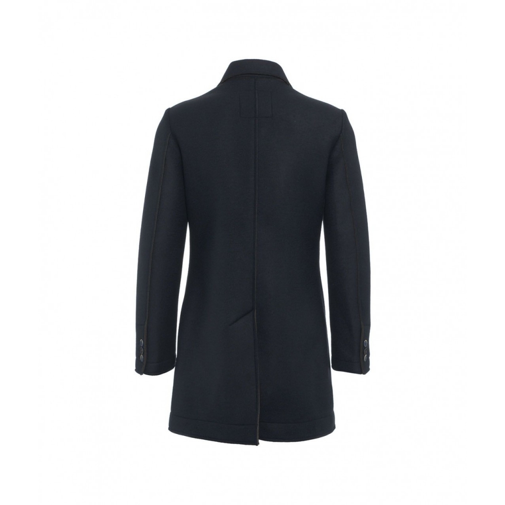 Cappotto in lana blu scuro