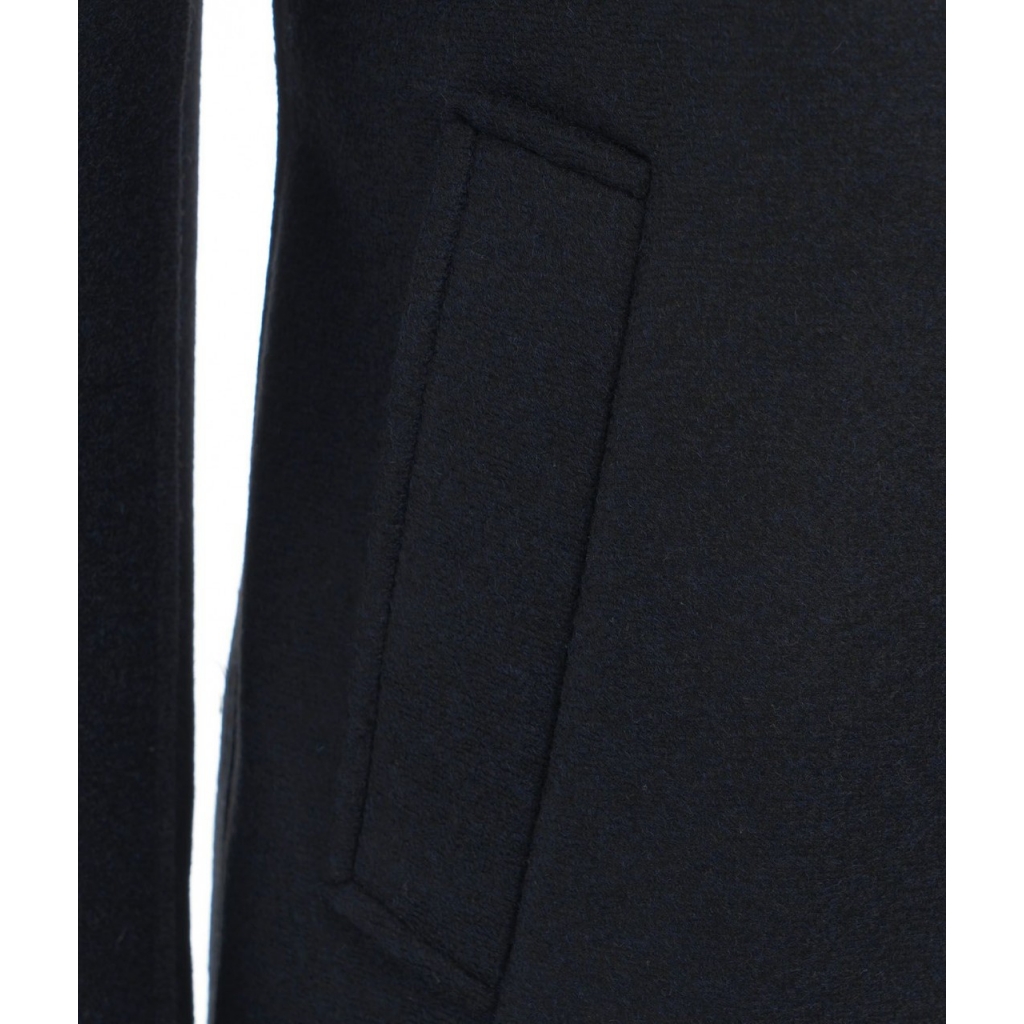 Cappotto in lana blu scuro