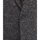 Blazer monopetto con tessuto da taschino blu