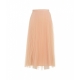 Gonna in tulle plissettata salmone