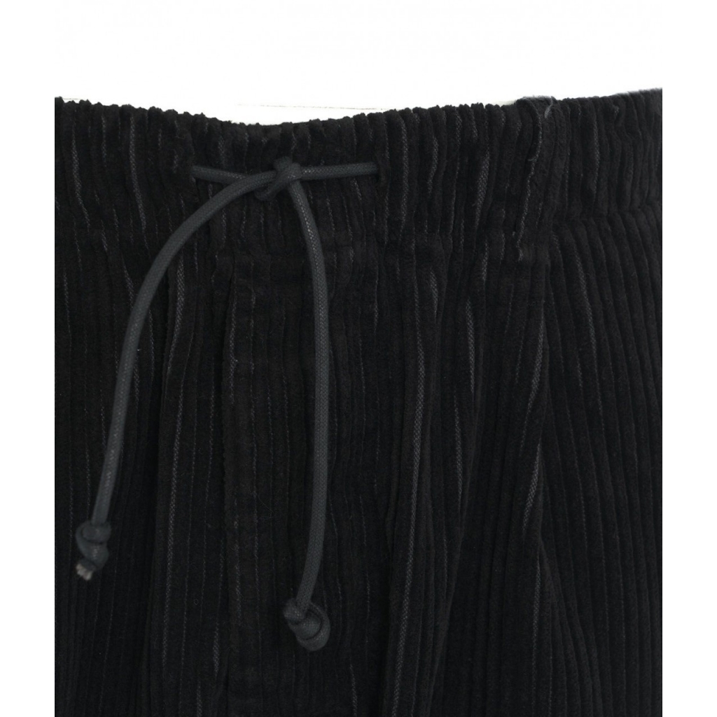 Pantaloni di velluto a coste con coulisse nero