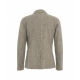 Blazer monopetto con tessuto da taschino grigio chiaro