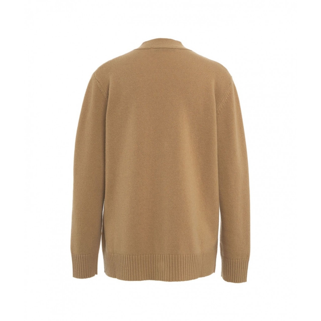 Cardigan in maglia marrone