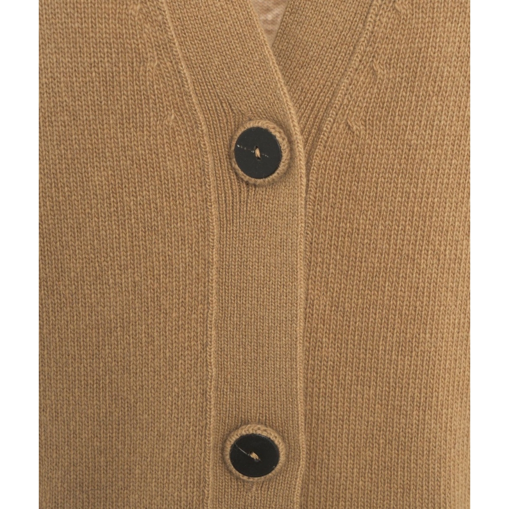 Cardigan in maglia marrone