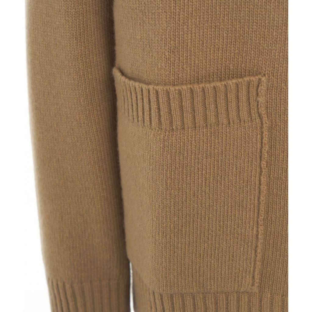 Cardigan in maglia marrone