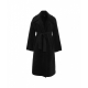 Cappotto Uvaggio con cintura in vita nero