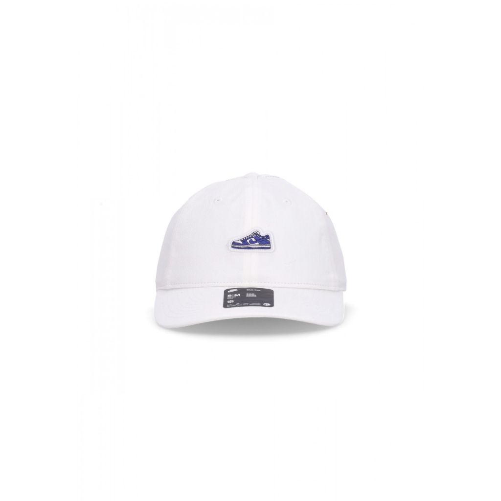 cappellino visiera curva uomo club unstructured flat bill dunk patch cap WHITE