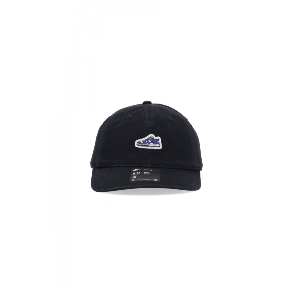 cappellino visiera curva uomo club unstructured flat bill dunk patch cap BLACK