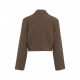 Blazer monopetto cropped marrone