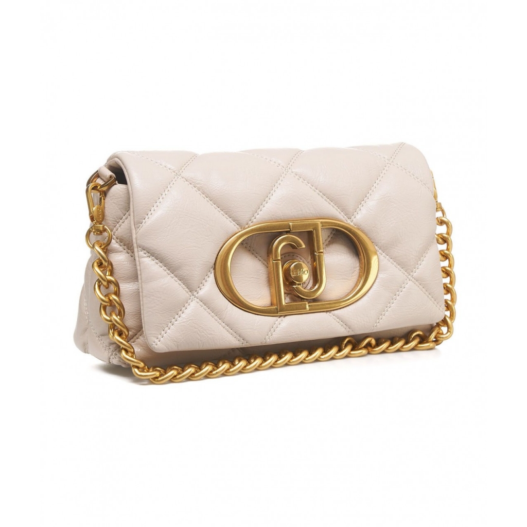 Borsa a tracolla LaPuffy in matelass crema