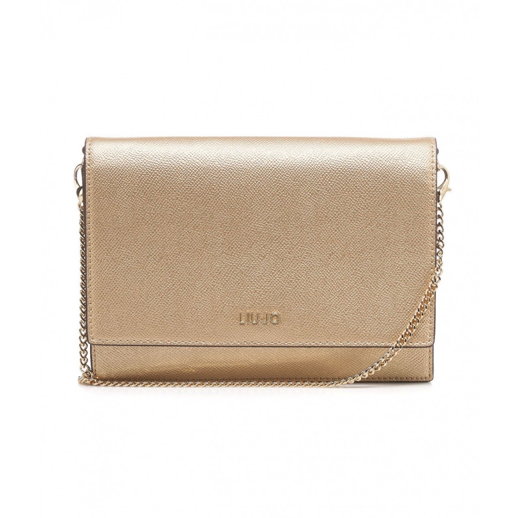 Pochette con dettaglio logo oro