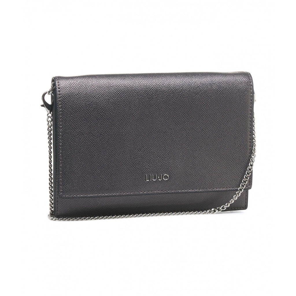 Pochette con dettaglio logo argento