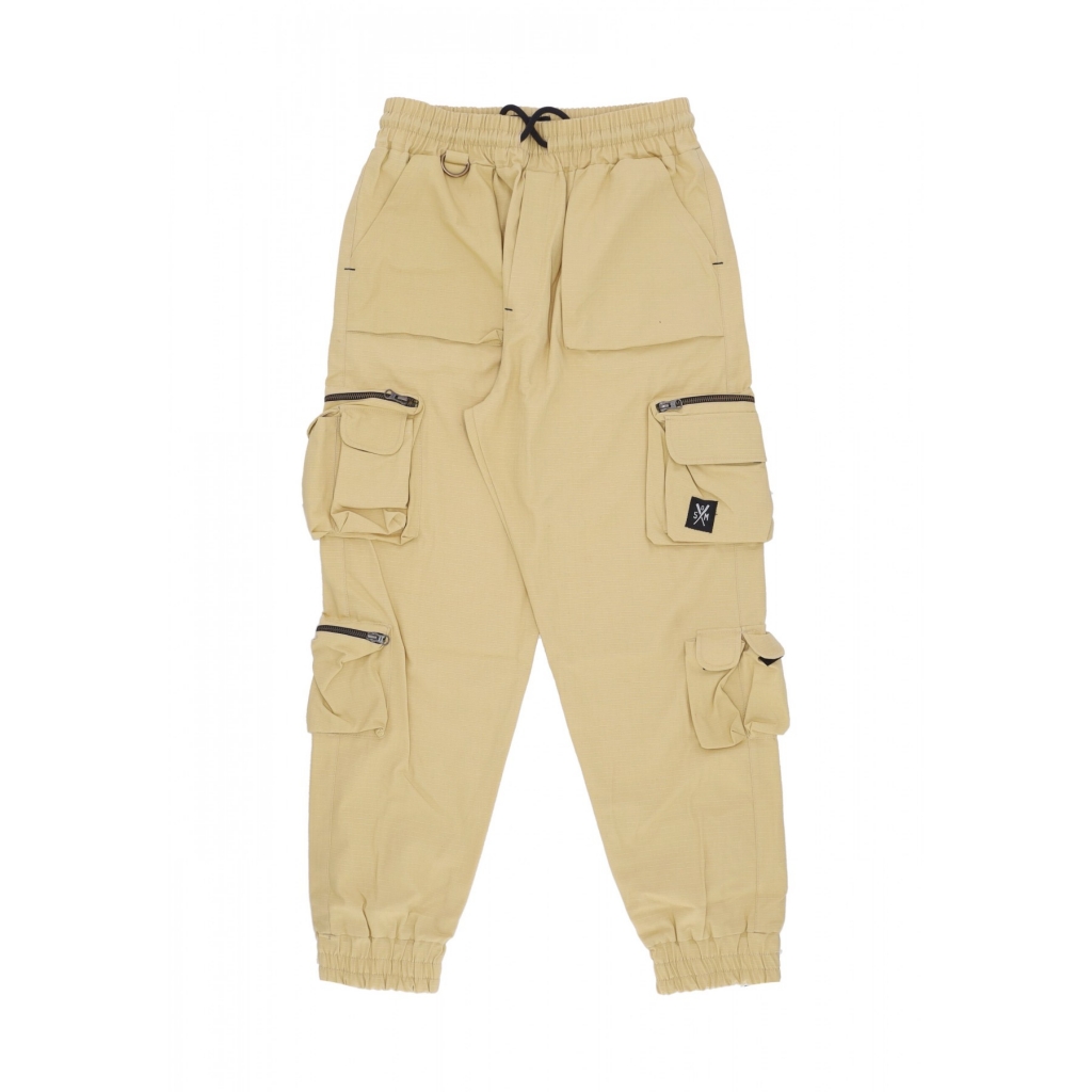 pantalone lungo uomo cargo joggers SAND