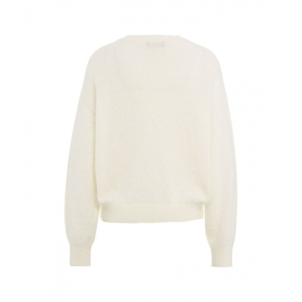 Maglia in angora bianco