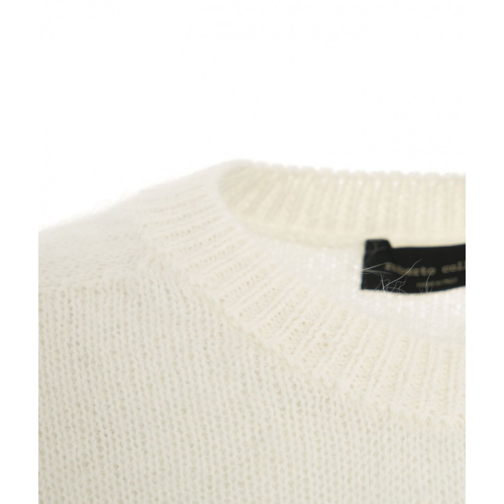 Maglia in angora bianco