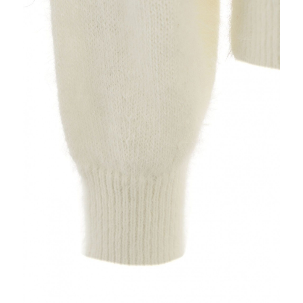 Maglia in angora bianco