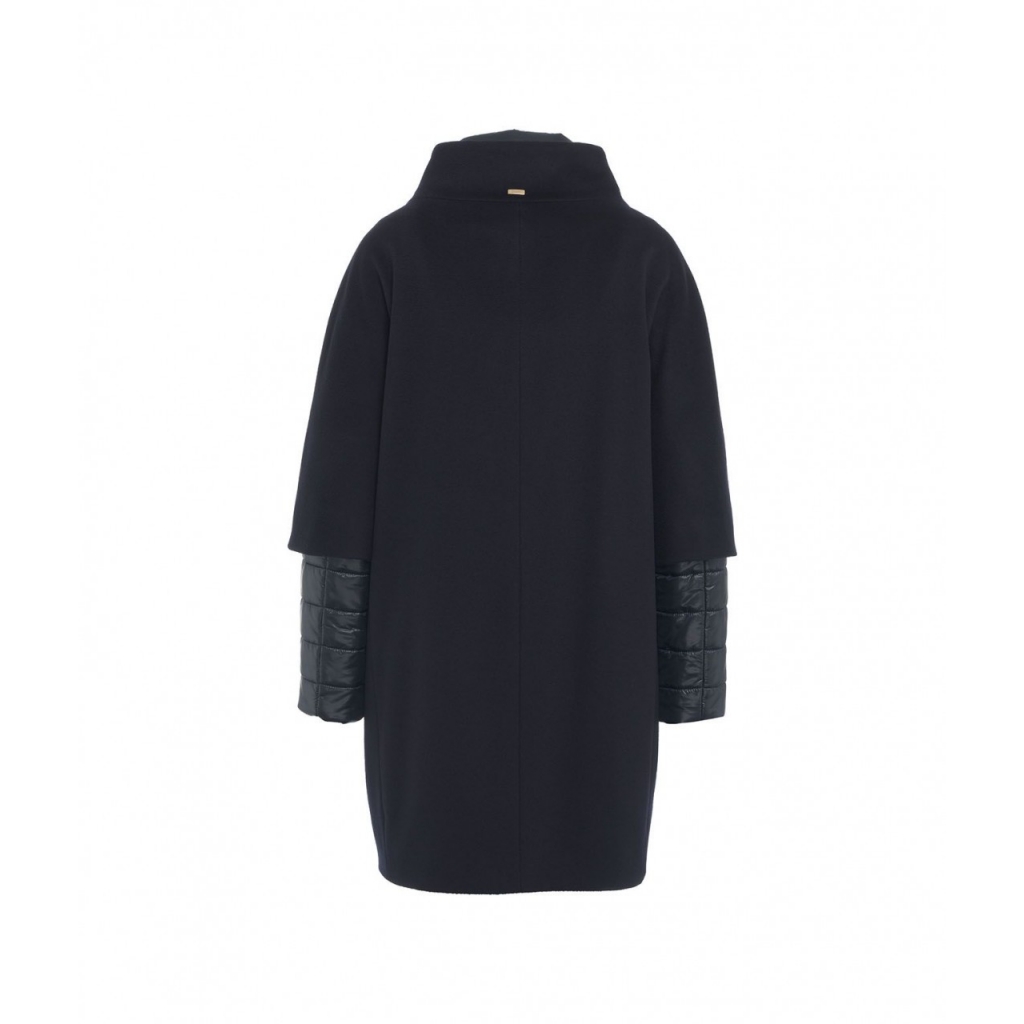 Cappotto in lana vergine blu scuro