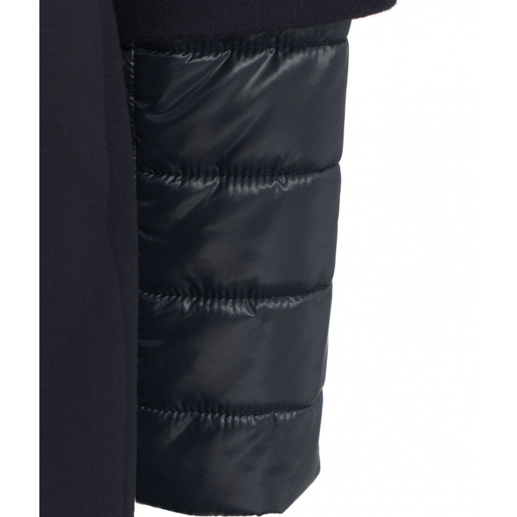 Cappotto in lana vergine blu scuro