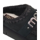 Slides con logo in metallo nero