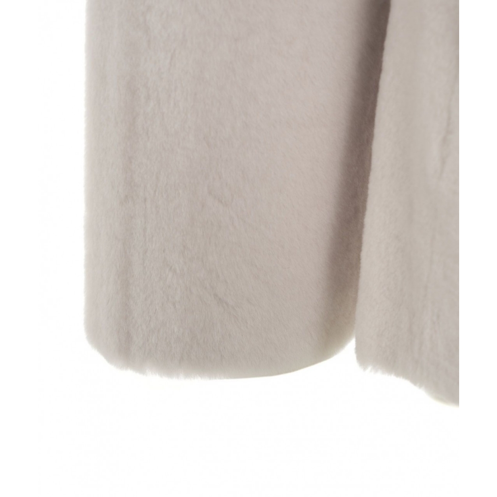 Giacca in montone reversibile crema