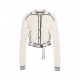 Cardigan con cintura bianco