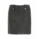 Mini gonna in pelle nero