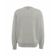 Felpa con logo ricamato grigio chiaro