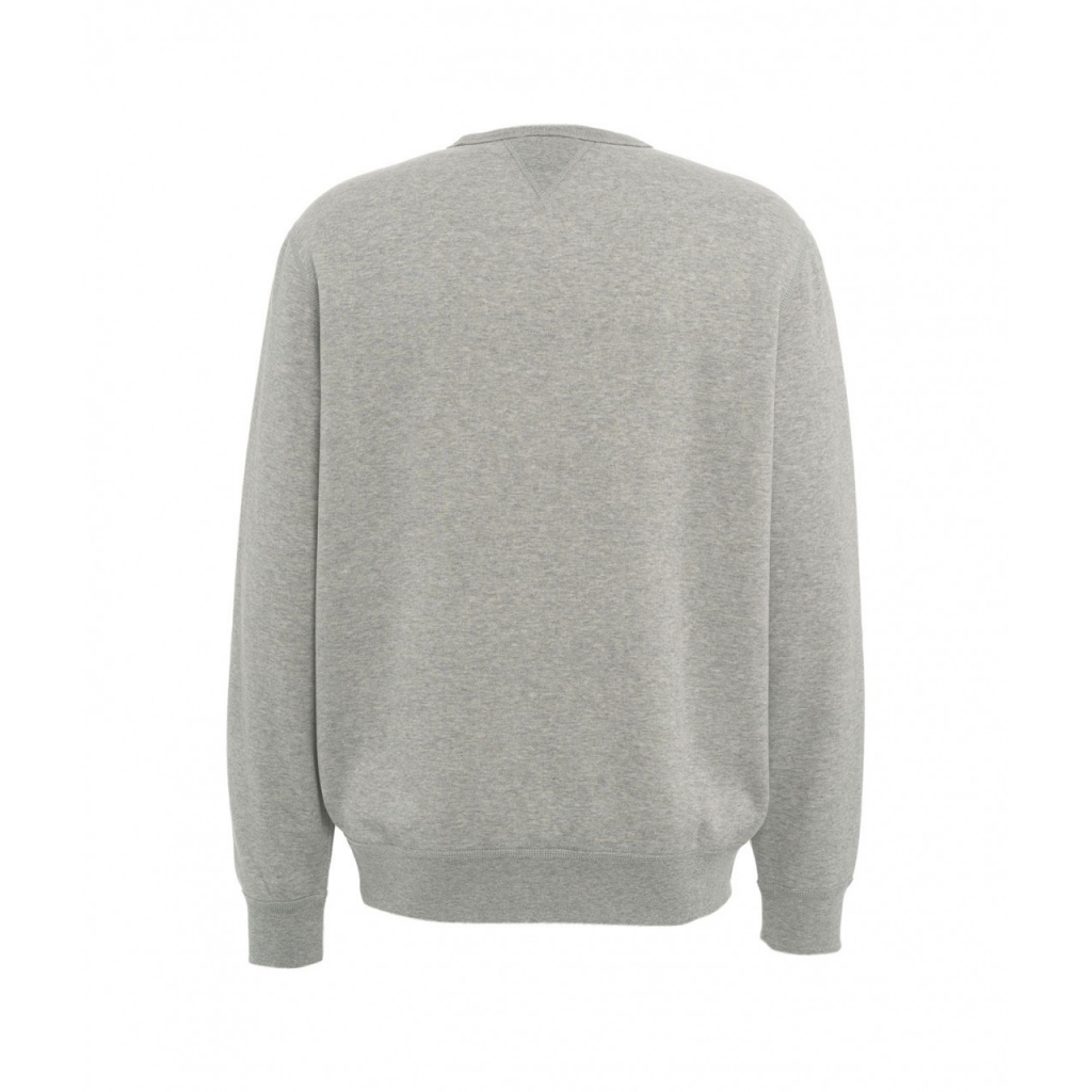 Felpa con logo ricamato grigio chiaro