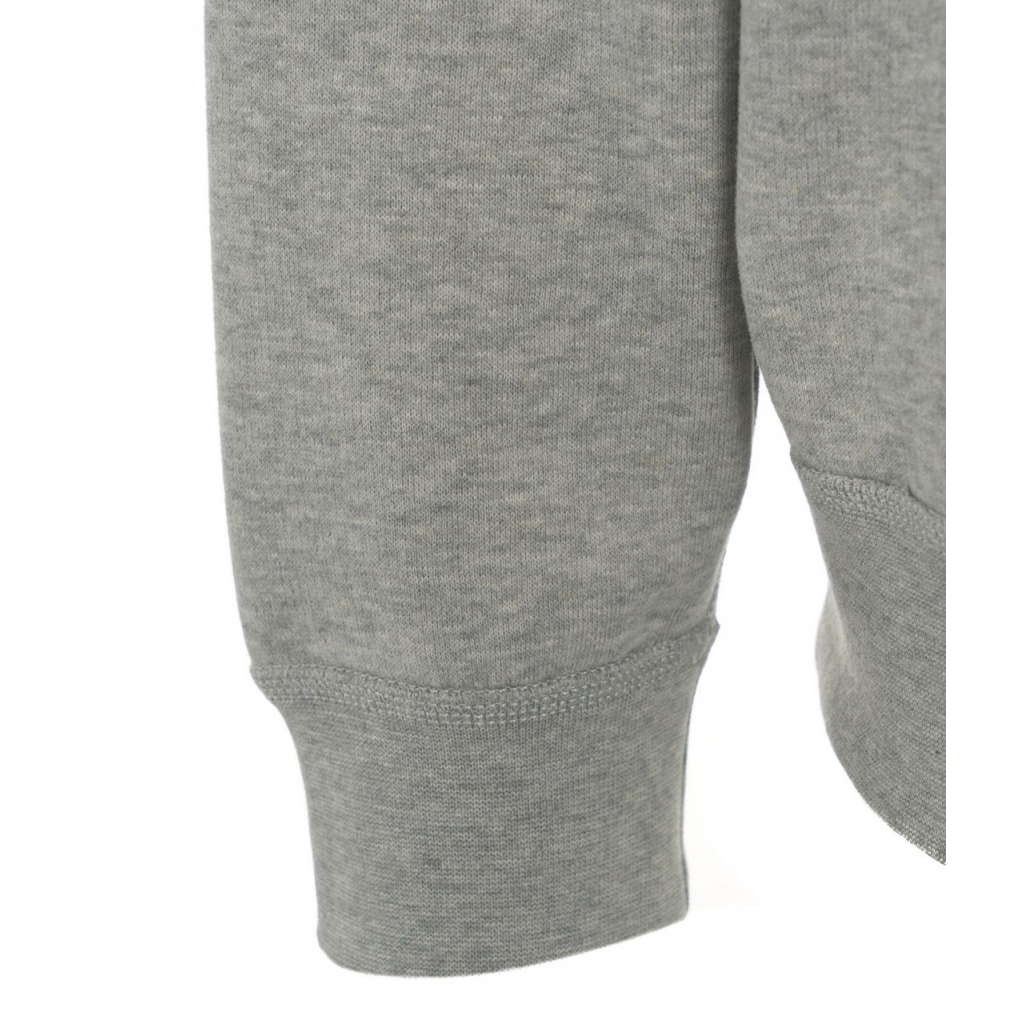 Felpa con logo ricamato grigio chiaro
