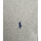 Felpa con logo ricamato grigio chiaro