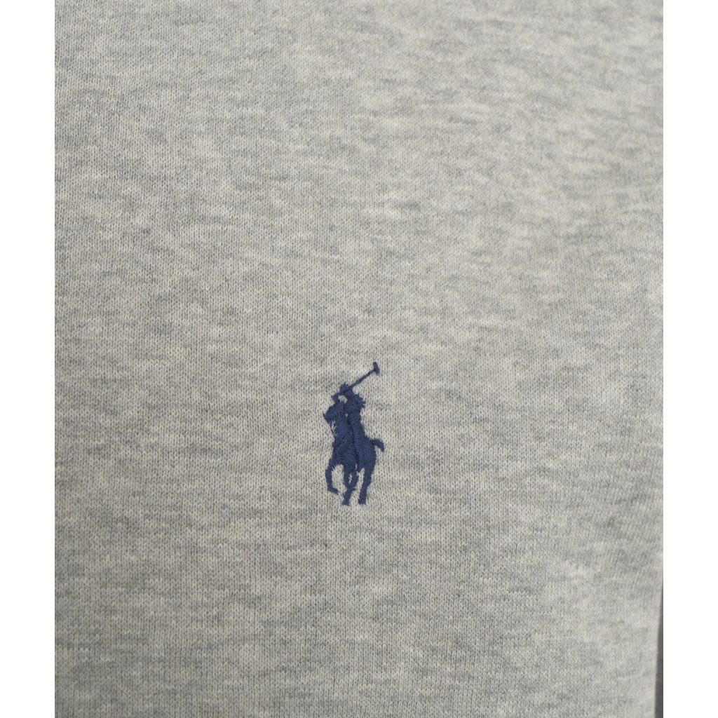 Felpa con logo ricamato grigio chiaro