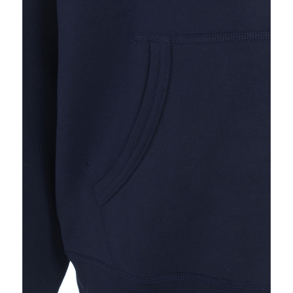 Felpa con cappuccio con logo ricamato blu scuro