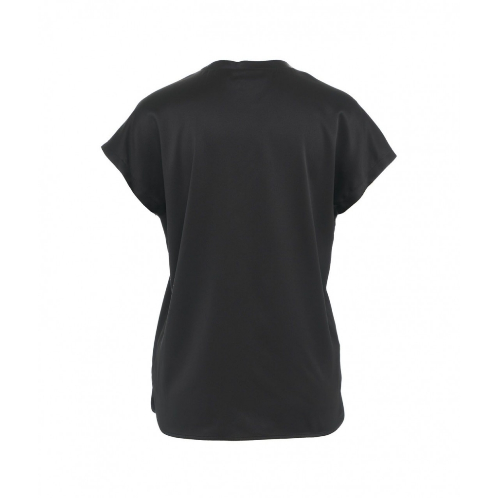 T-shirt in seta Farida nero
