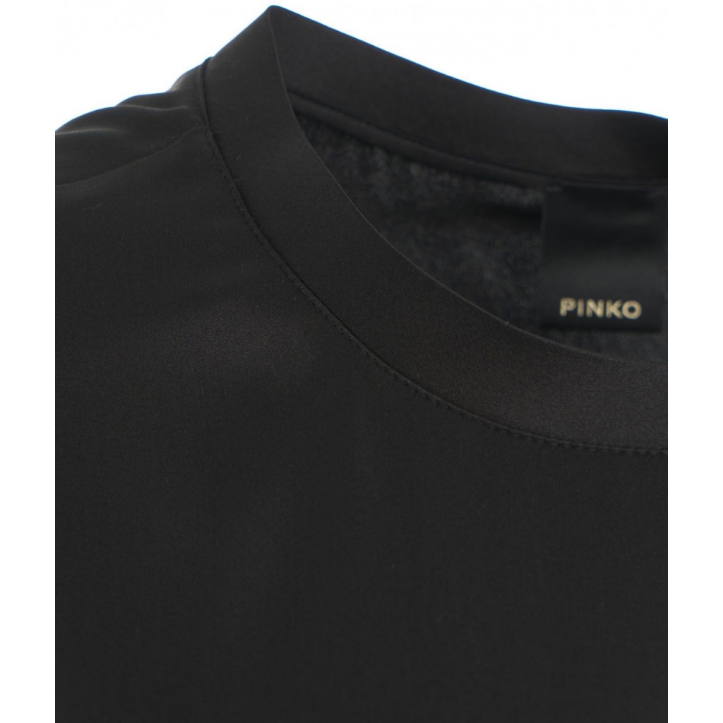 T-shirt in seta Farida nero