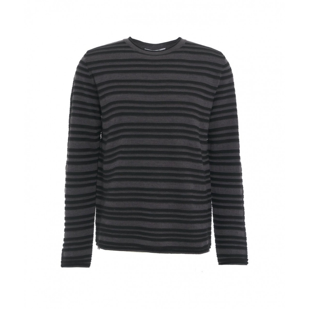 Maglione in lana vergine grigio scuro